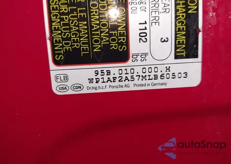 2021 Porsche Macan Turbo from USA, damaged, VIN WP1AF2A57MLB60503